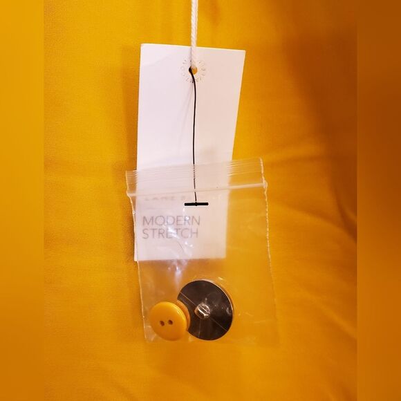 LANE BRYANT Women's Yellow Power Pockets Wide Leg Crop Pants 22 High Waist NWT - Picture 10 of 15